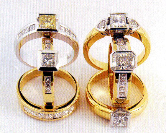 Half Bezel Princess Cut